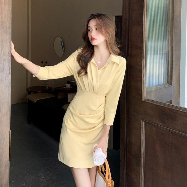 casual dresses hebe&eos autumn ladies 2021 elegant shirt dress solid three quarter sleeve black yellow chic office female, Black;gray
casual dresses hebe&eos autumn ladies 2021 elegant shirt dress solid three quarter sleeve black yellow chic office female, Black;gray