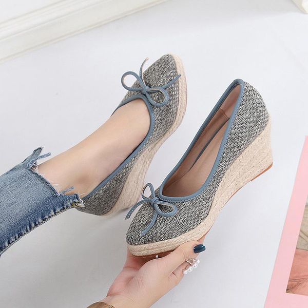 sandals french espadrilles fragrant high-heeled shoes women's slope autumn 2021 ladies temperament bow pointed women, Black
sandals french espadrilles fragrant high-heeled shoes women's slope autumn 2021 ladies temperament bow pointed women, Black