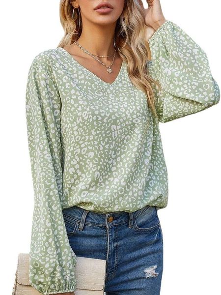 women's blouses & shirts 2021 autumn the v-neck hedging long sleeve chiffon printing shirt, White
women's blouses & shirts 2021 autumn the v-neck hedging long sleeve chiffon printing shirt, White
