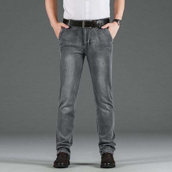 men's jeans 2021 spring foreign trade business fashion gray casual straight pants denim trousers, Blue
men's jeans 2021 spring foreign trade business fashion gray casual straight pants denim trousers, Blue