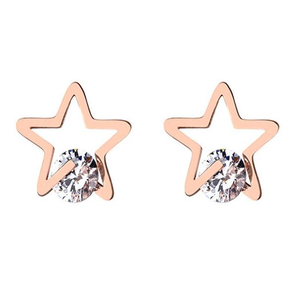 stud 316l stainless steel love earrings big zircon rose gold five-pointed star, Golden;silver
stud 316l stainless steel love earrings big zircon rose gold five-pointed star, Golden;silver