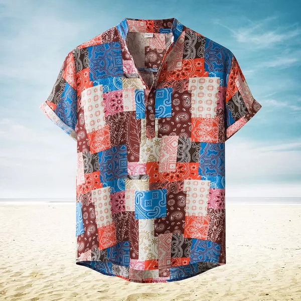 men's casual shirts fashion men hawaiian flower-print short sleeve streetwear pattern floral shirt holiday camisa top, White;black
men's casual shirts fashion men hawaiian flower-print short sleeve streetwear pattern floral shirt holiday camisa top, White;black