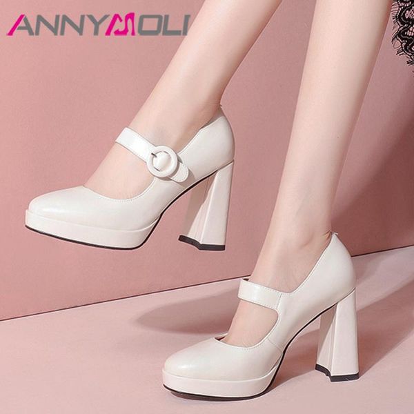 dress shoes annymoli woman mary janes real leather pumps super high heels chunky square toe ladies footwear autumn 33-40, Black
dress shoes annymoli woman mary janes real leather pumps super high heels chunky square toe ladies footwear autumn 33-40, Black