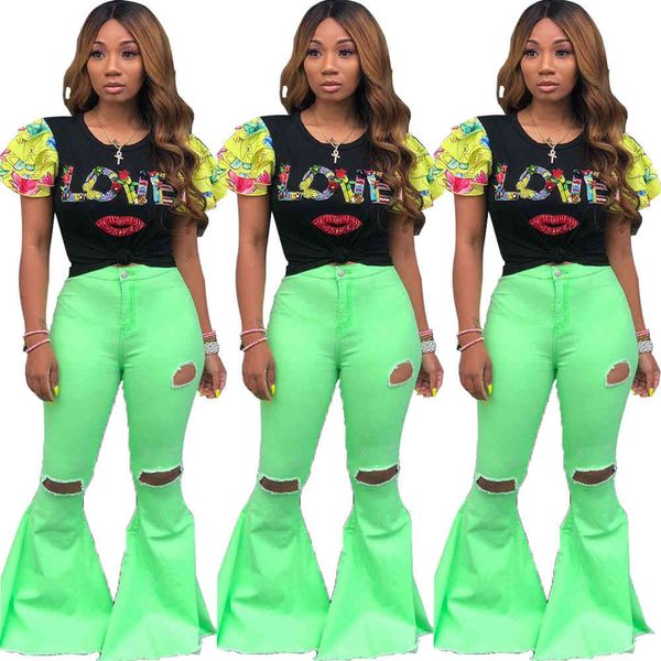 est 3 holes ripped women girls candy colors denim high waist flare jeans bell bottom casual pants full length summer autumn, Blue
est 3 holes ripped women girls candy colors denim high waist flare jeans bell bottom casual pants full length summer autumn, Blue