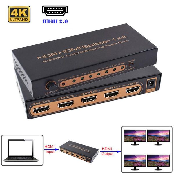 audio cables & connectors 1*4 hdr splitter full hd 1080p video switch switcher split 1 in 4 out 4kx2k 60hz edid scaler down for hdtv dv
audio cables & connectors 1*4 hdr splitter full hd 1080p video switch switcher split 1 in 4 out 4kx2k 60hz edid scaler down for hdtv dv
