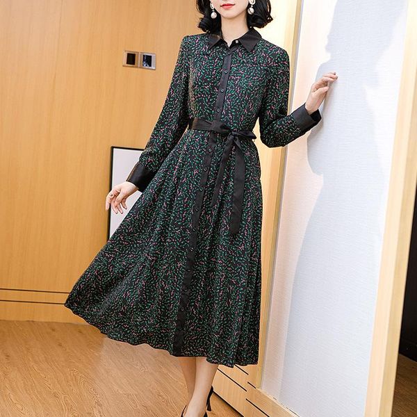 casual dresses natural summer vintage spring 100% real silk dress women clothes 2021 korean elegant long sleeves vestidos ladies 90618, Black;gray
casual dresses natural summer vintage spring 100% real silk dress women clothes 2021 korean elegant long sleeves vestidos ladies 90618, Black;gray