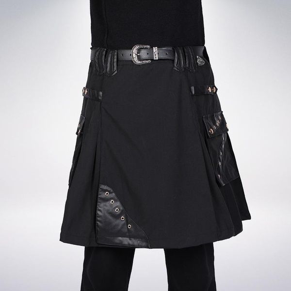 men's pants mens kilt traditional plaid belt pleated bilateral chain brown gothic punk scottish tartan trousers skirts european clothin, Black
men's pants mens kilt traditional plaid belt pleated bilateral chain brown gothic punk scottish tartan trousers skirts european clothin, Black