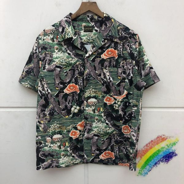 men's casual shirts 2021ss graffiti kapital shirt men women vintage hawaiian cuban tees, White;black
men's casual shirts 2021ss graffiti kapital shirt men women vintage hawaiian cuban tees, White;black