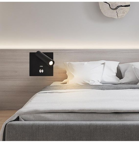 modern minimalist wall lamp bedroom reading 3wled el room reversible lighting decorative lamps