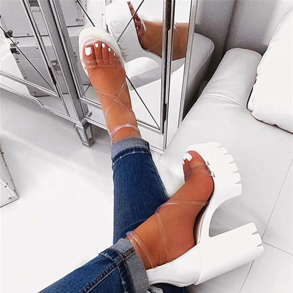 party pumps summer sandals pvc jelly open toe thick high heels women shoes platform transparent size dress, Black
party pumps summer sandals pvc jelly open toe thick high heels women shoes platform transparent size dress, Black