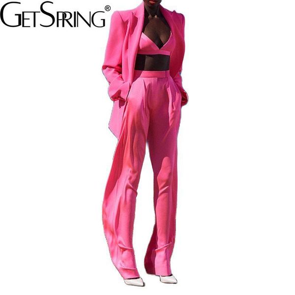 women's two piece pants getspring womens suit temperament suits blazer with single button loose casual pant set autumn 2021, White
women's two piece pants getspring womens suit temperament suits blazer with single button loose casual pant set autumn 2021, White
