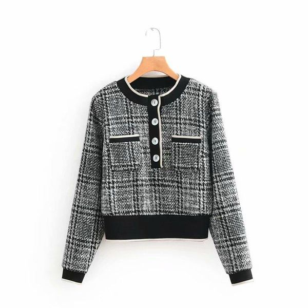 women's hoodies & sweatshirts asds women tweed plaid short style pockets buttons long sleeve pullovers vintage female casual chic wwt5, Black
women's hoodies & sweatshirts asds women tweed plaid short style pockets buttons long sleeve pullovers vintage female casual chic wwt5, Black