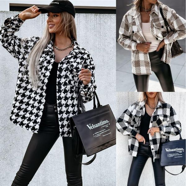women's jackets 2021 winter coat single breasted fall fashion wool street wear for women, Black;brown
women's jackets 2021 winter coat single breasted fall fashion wool street wear for women, Black;brown