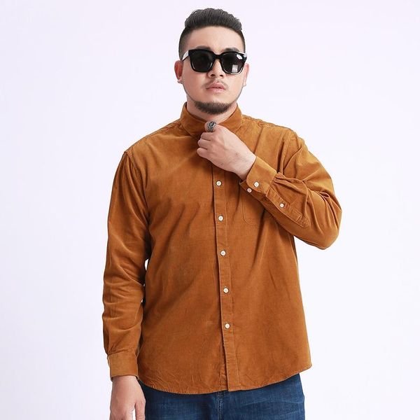 men's casual shirts fall plus fat size long-sleeved shirt loose sanded corduroy jacket cotton, White;black
men's casual shirts fall plus fat size long-sleeved shirt loose sanded corduroy jacket cotton, White;black