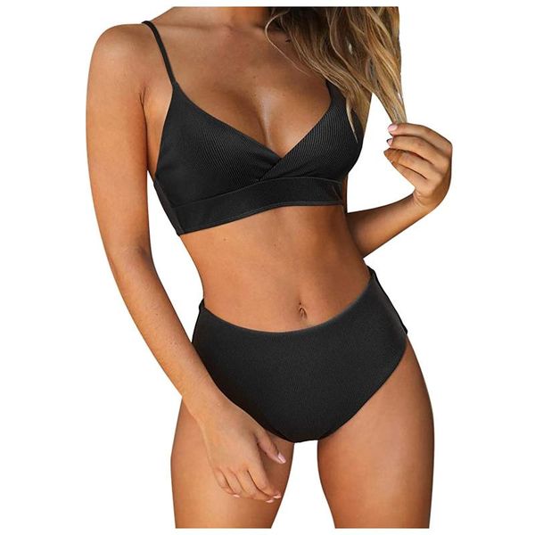 women's swimwear high waisted swimsuit 2 piece set separate women plus size bandeau push up bikini brasileño, White;black
women's swimwear high waisted swimsuit 2 piece set separate women plus size bandeau push up bikini brasileño, White;black