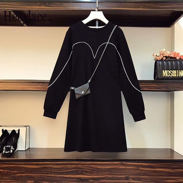 casual dresses plus size korean pullover sweatshirt for women long sleeve black vestidos 4xl midi with bag, Black;gray
casual dresses plus size korean pullover sweatshirt for women long sleeve black vestidos 4xl midi with bag, Black;gray