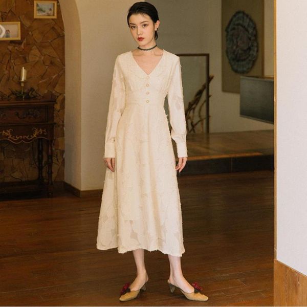 european vintage pearl button high waist long sleeve retro dress female temperament was thin f2236 casual dresses, Black;gray
european vintage pearl button high waist long sleeve retro dress female temperament was thin f2236 casual dresses, Black;gray