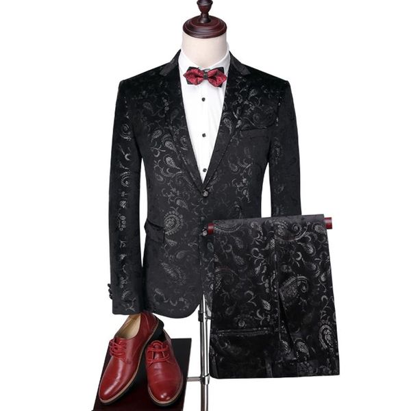 arrival slim fit printing men suits set 2 pcs tuxedo men's suit for wedding mens groom marriage formal blazer with pant & blazers, White;black
arrival slim fit printing men suits set 2 pcs tuxedo men's suit for wedding mens groom marriage formal blazer with pant & blazers, White;black