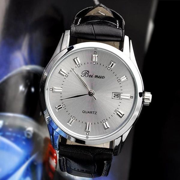 fashion spot men's watch casual business quartz male leather work calendar clock wristwatches, Slivery;brown
fashion spot men's watch casual business quartz male leather work calendar clock wristwatches, Slivery;brown
