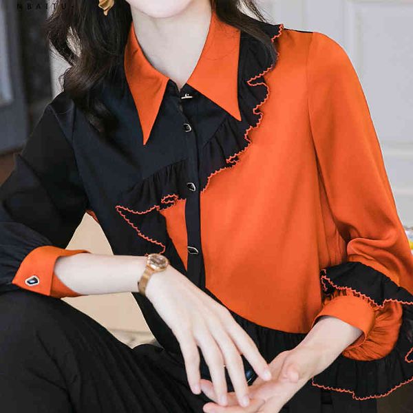 blouse women blusas mujer de moda long sleeve ruffles chiffon blouse tunr down collar office blouse shirt blusa e161 210426, White
blouse women blusas mujer de moda long sleeve ruffles chiffon blouse tunr down collar office blouse shirt blusa e161 210426, White