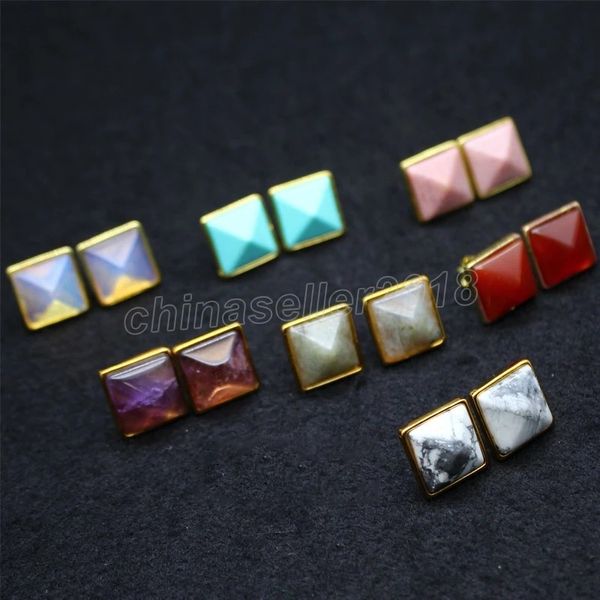pyramid natural stone stud earrings white green turquoises purple crystal opal quartz earring for girls women jewelry reiki gift, Golden;silver
pyramid natural stone stud earrings white green turquoises purple crystal opal quartz earring for girls women jewelry reiki gift, Golden;silver