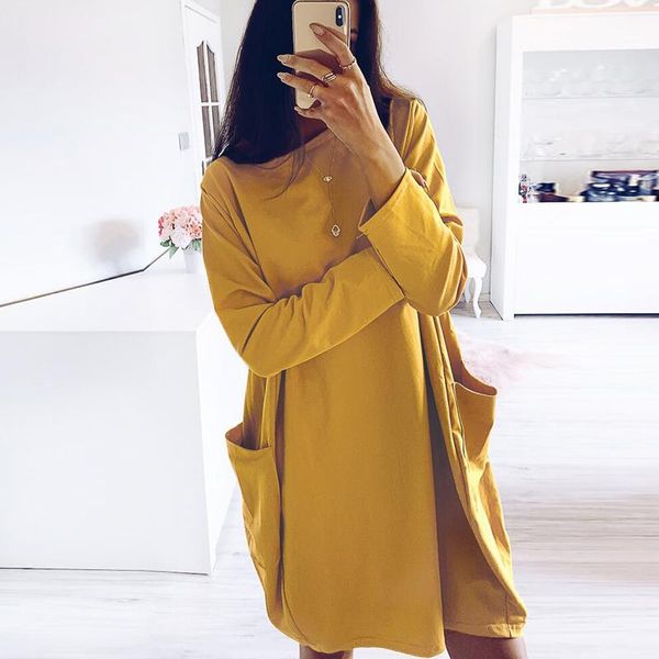 casual dresses lipswag long sleeve women 2021 autumn o-neck baggy party fashion solid color pocket female dress vestidos, Black;gray
casual dresses lipswag long sleeve women 2021 autumn o-neck baggy party fashion solid color pocket female dress vestidos, Black;gray