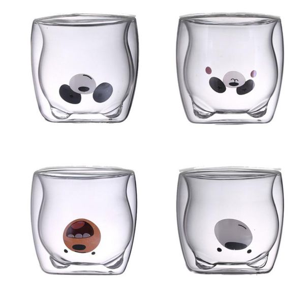 wine glasses heat-resistant double glass bear coffee cup set handmade milk beverage utensils
wine glasses heat-resistant double glass bear coffee cup set handmade milk beverage utensils