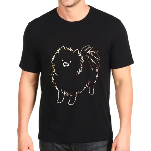 men's t-shirts pride tshirt fashion printed black pomeranian dog silhouette mens loose customization tees, White;black
men's t-shirts pride tshirt fashion printed black pomeranian dog silhouette mens loose customization tees, White;black