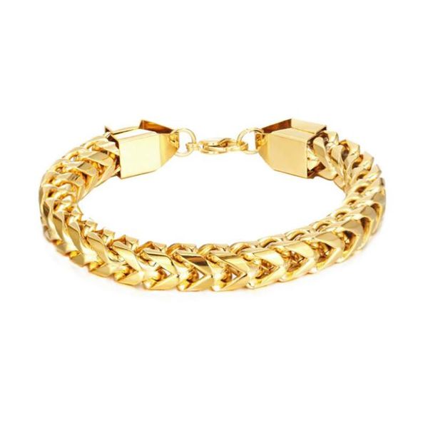 link, chain stainless steel gold men punk rock street dance thick bracelet bangle jewelry gift for him, Black
link, chain stainless steel gold men punk rock street dance thick bracelet bangle jewelry gift for him, Black