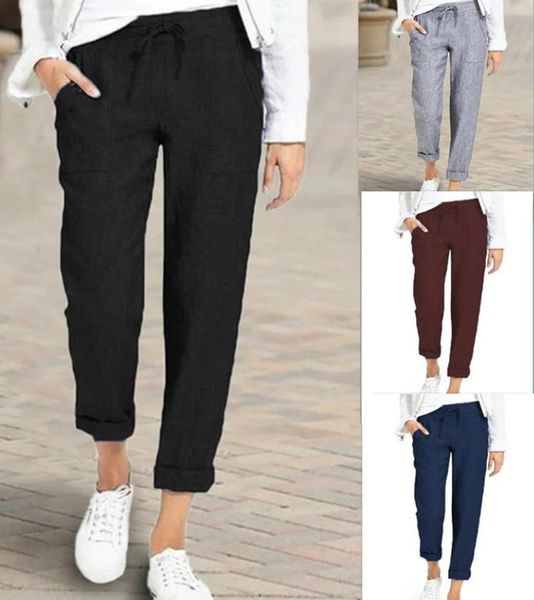 drawstring high waist pocket loose large cotton casual pants for women women's & capris, Black;white
drawstring high waist pocket loose large cotton casual pants for women women's & capris, Black;white