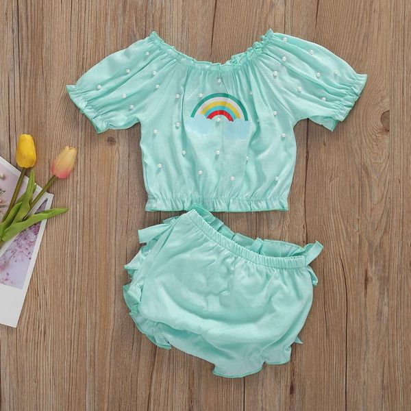 clothing sets baby & children's 0-24m born girls clothes rainbow print pearl short sleeve t shirt +shorts 2pcs, White
clothing sets baby & children's 0-24m born girls clothes rainbow print pearl short sleeve t shirt +shorts 2pcs, White