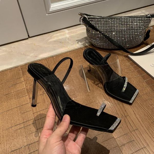 design shoes woman rhinestone sandals crystal zapatos de mujer bling square toe slppers knotted high heels dress, Black
design shoes woman rhinestone sandals crystal zapatos de mujer bling square toe slppers knotted high heels dress, Black