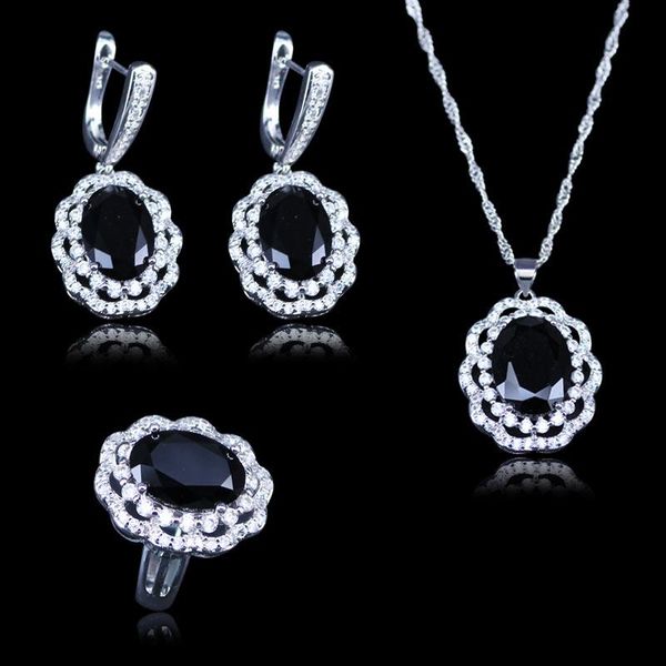 earrings & necklace party queen big oval black created garnet white zircon silver color jewelry sets for women pendant rings
earrings & necklace party queen big oval black created garnet white zircon silver color jewelry sets for women pendant rings
