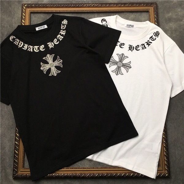 luxury design clothes summer trend new net red neckline drill gothic cross print tshirt lovers tee ch crosin, White;black
luxury design clothes summer trend new net red neckline drill gothic cross print tshirt lovers tee ch crosin, White;black