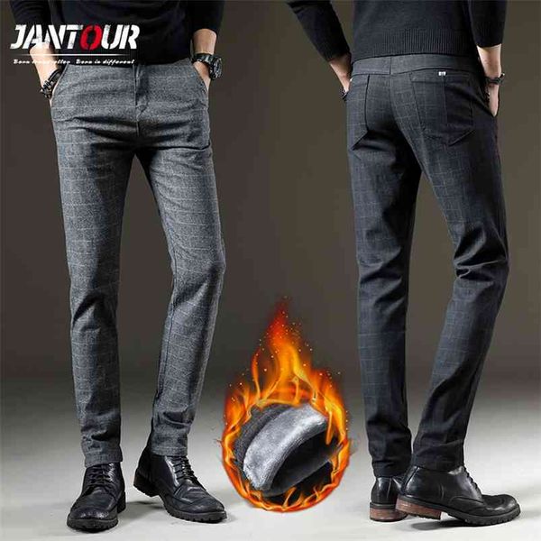 brand men's winter fleece fluff thicken warm casual pants men business straight elastic thick plaid cotton gray trousers male 210715, Black
brand men's winter fleece fluff thicken warm casual pants men business straight elastic thick plaid cotton gray trousers male 210715, Black