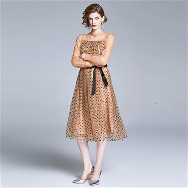 casual dresses retro mesh gauze polka dot puff sleeve high waist pleated see though lace-up women party pg07, Black;gray
casual dresses retro mesh gauze polka dot puff sleeve high waist pleated see though lace-up women party pg07, Black;gray