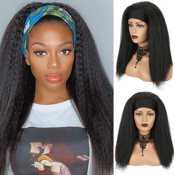 synthetic wigs women's kinky straight headband wig yaki natural heat resistant headbands for women afro hair, Black
synthetic wigs women's kinky straight headband wig yaki natural heat resistant headbands for women afro hair, Black