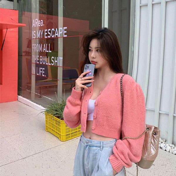 women's knits & tees women pink cardigans sweater korean loose single breasted knit cardigan knitwear winter jacket coat outwear, White
women's knits & tees women pink cardigans sweater korean loose single breasted knit cardigan knitwear winter jacket coat outwear, White