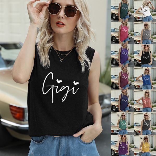 summer t shirt letter round ne basic casual three dimensional printed sleeveless vest, White
summer t shirt letter round ne basic casual three dimensional printed sleeveless vest, White
