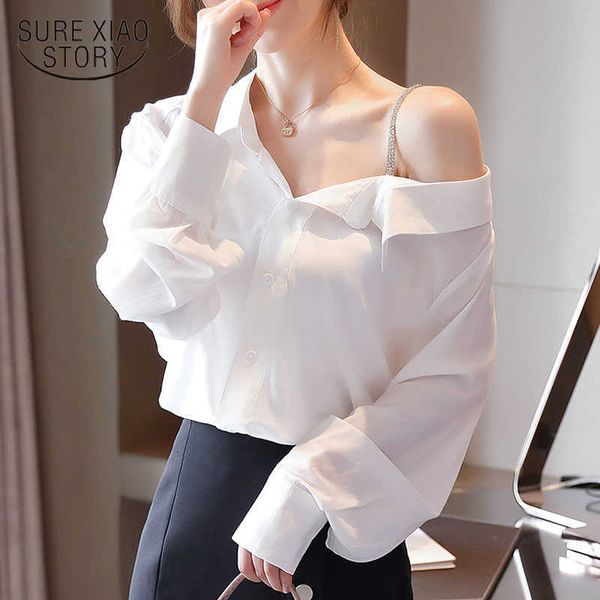 autumn women's shirt exposed shoulder elegant white long sleeve shirt fashion women and blouses chemisier femme 10772 210528
autumn women's shirt exposed shoulder elegant white long sleeve shirt fashion women and blouses chemisier femme 10772 210528