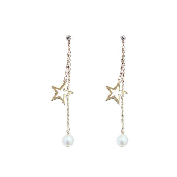 dangle & chandelier women's crystal simulated pearl two chain bridal long hook earrings gold plated fashion wedding jewelry accessories, Silver
dangle & chandelier women's crystal simulated pearl two chain bridal long hook earrings gold plated fashion wedding jewelry accessories, Silver