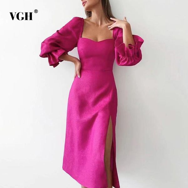 casual dresses vgh solid side split irregular long dress females square collar three quarter sleeve high waist midi for women 2021, Black;gray
casual dresses vgh solid side split irregular long dress females square collar three quarter sleeve high waist midi for women 2021, Black;gray