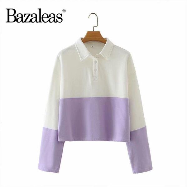 women's hoodies & sweatshirts bazaleas vintage white purple patchwork turn down collar women pullover loose long sleeve cropped sweats, Black
women's hoodies & sweatshirts bazaleas vintage white purple patchwork turn down collar women pullover loose long sleeve cropped sweats, Black