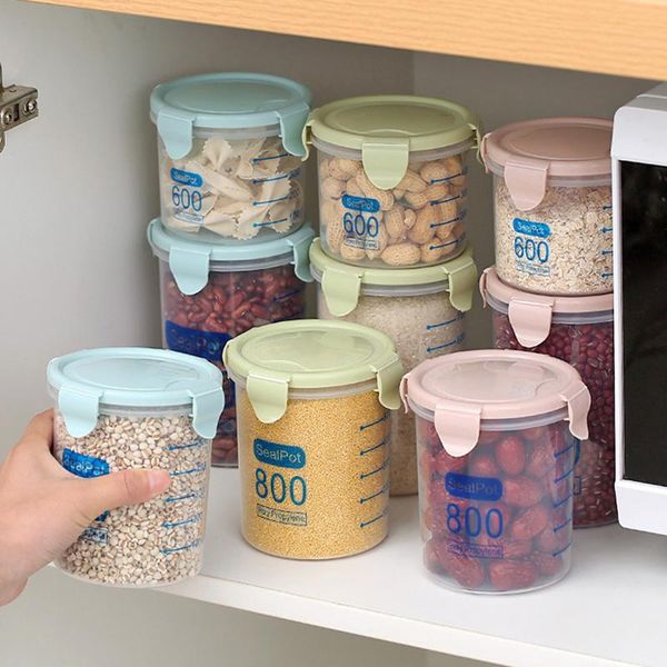 600/800/1000ml storage container plastic kitchen refrigerator noodle box multigrain tank transparent sealed bottles & jars
600/800/1000ml storage container plastic kitchen refrigerator noodle box multigrain tank transparent sealed bottles & jars