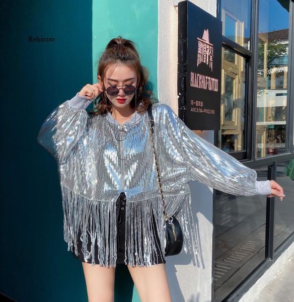 women's jackets women sequin jacket solid color tassel patchwork coat round neck outerwear loose, Black;brown
women's jackets women sequin jacket solid color tassel patchwork coat round neck outerwear loose, Black;brown