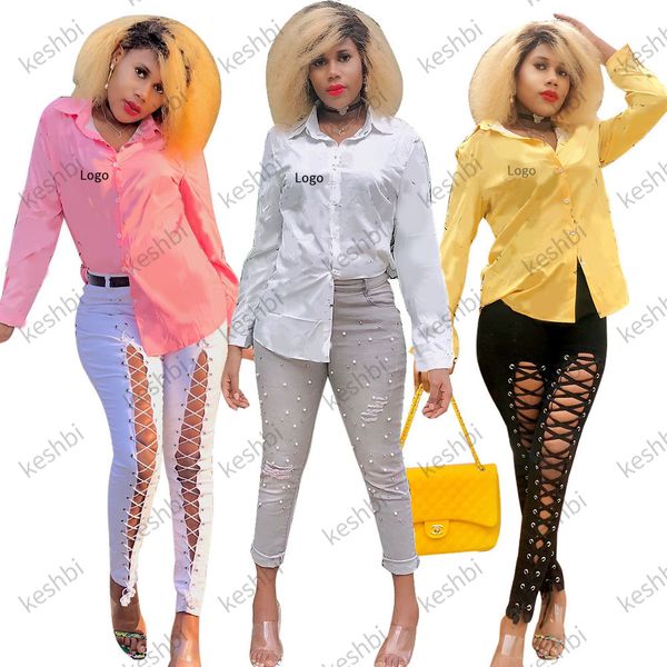 women luxury designer ong sleeved casual shirts blouse ol style lapel button up office, White
women luxury designer ong sleeved casual shirts blouse ol style lapel button up office, White
