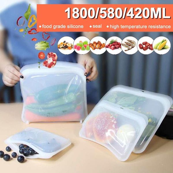 food savers & storage containers reusable silicone vacuum seal fresh bag fruit milk refrigerator kitchen 1800/580/420ml
food savers & storage containers reusable silicone vacuum seal fresh bag fruit milk refrigerator kitchen 1800/580/420ml