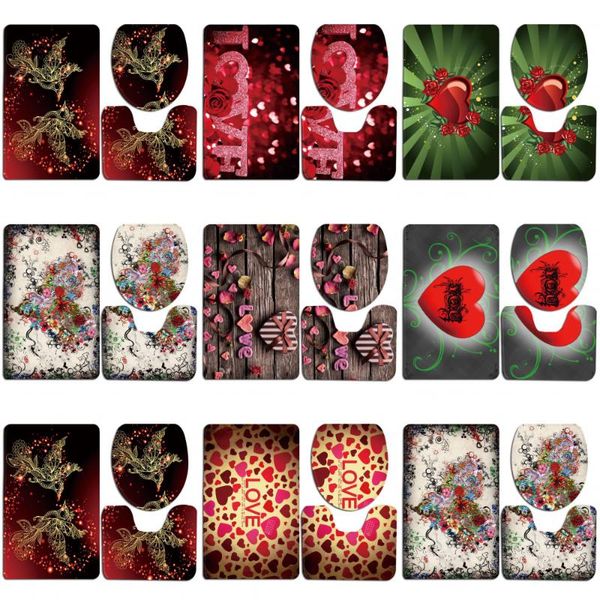 bath mats 3pcs valentine's day toilet mat three-piece bathroom door living room carpet
bath mats 3pcs valentine's day toilet mat three-piece bathroom door living room carpet