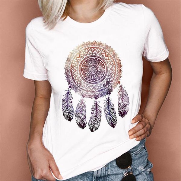 graphic web feather dream style womens printing fashion 90s short sleeve lady clothes tees print female t shirt, White
graphic web feather dream style womens printing fashion 90s short sleeve lady clothes tees print female t shirt, White