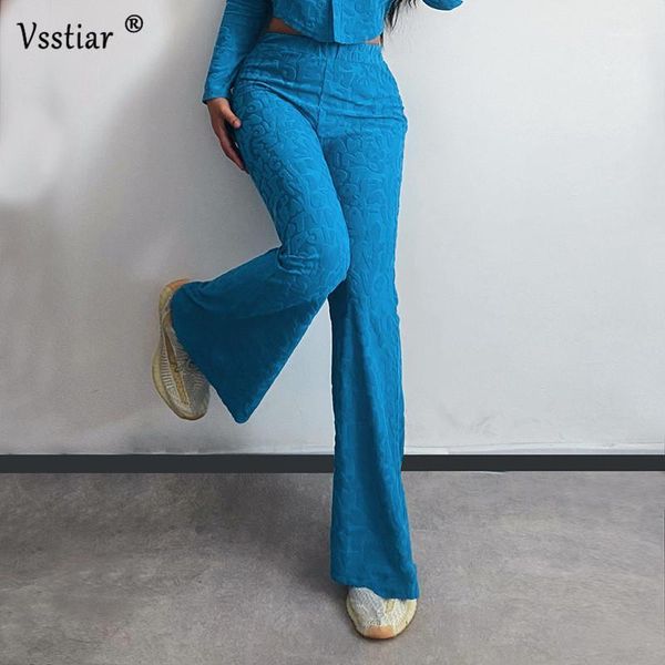 women's pants & capris vsstiar jacquard women flare blue autumn high waist wide leg 2021 fashion winter female casual trousers, Black;white
women's pants & capris vsstiar jacquard women flare blue autumn high waist wide leg 2021 fashion winter female casual trousers, Black;white